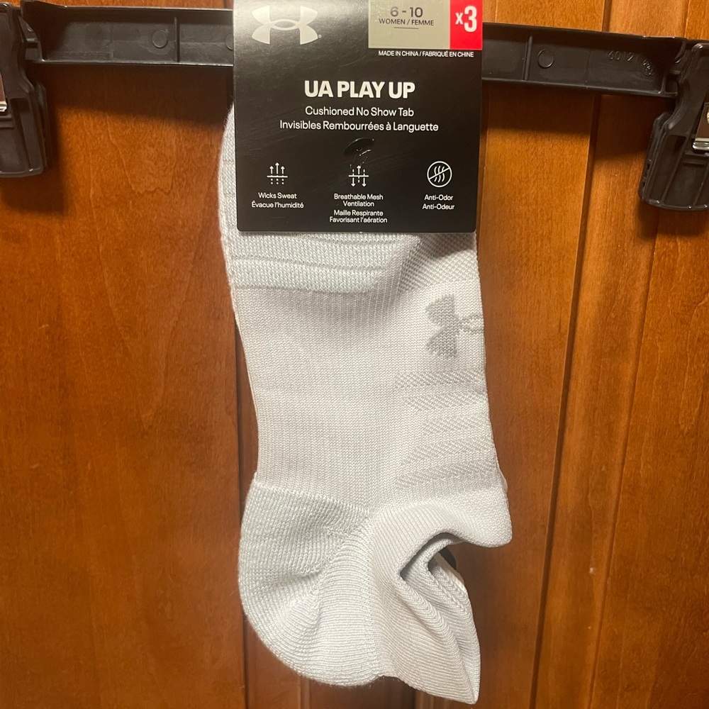 Women’s Under Armour UA Play Up No Show Socks 3 Pairs